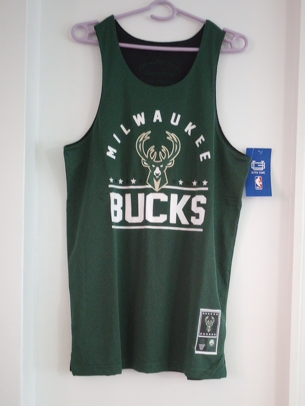 NBA Milwaukee Bucks Dark Green Tank Basketball Jersey Size XL